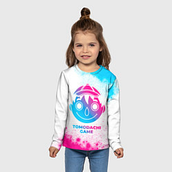 Лонгслив детский Tomodachi Game neon gradient style, цвет: 3D-принт — фото 2