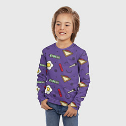 Лонгслив детский Eggs breakfast, цвет: 3D-принт — фото 2