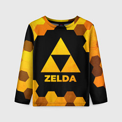 Лонгслив детский Zelda - gold gradient, цвет: 3D-принт