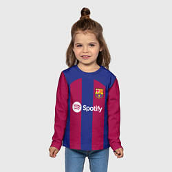 Лонгслив детский Педри Барселона форма 2324 домашняя, цвет: 3D-принт — фото 2