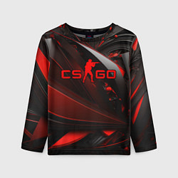 Лонгслив детский CS GO red and black, цвет: 3D-принт