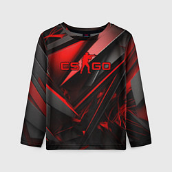 Лонгслив детский CS GO black red, цвет: 3D-принт