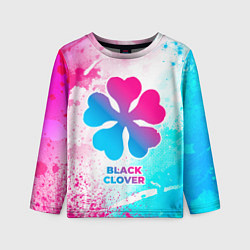 Лонгслив детский Black Clover neon gradient style, цвет: 3D-принт