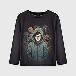 Детский лонгслив Крик страха