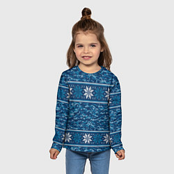 Лонгслив детский Камуфляжный свитер - алатырь, цвет: 3D-принт — фото 2