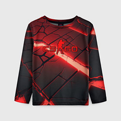 Лонгслив детский CS GO red neon, цвет: 3D-принт