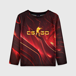 Лонгслив детский CS GO fire logo, цвет: 3D-принт