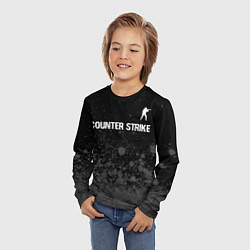 Лонгслив детский Counter Strike glitch на темном фоне: символ сверх, цвет: 3D-принт — фото 2