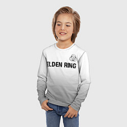 Лонгслив детский Elden Ring glitch на светлом фоне: символ сверху, цвет: 3D-принт — фото 2