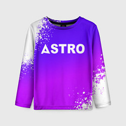 Лонгслив детский Astro neon background, цвет: 3D-принт