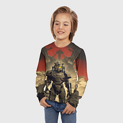 Лонгслив детский Воин в силовой броне, цвет: 3D-принт — фото 2