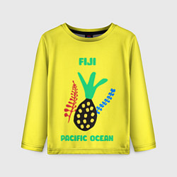 Лонгслив детский Фиджи - Тихий океан, цвет: 3D-принт