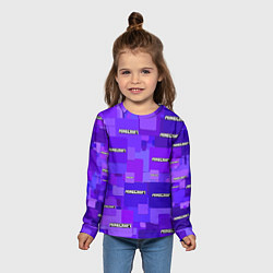 Лонгслив детский Minecraft pattern logo, цвет: 3D-принт — фото 2