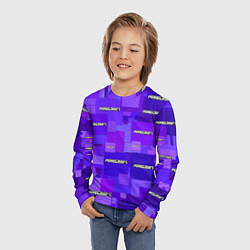 Лонгслив детский Minecraft pattern logo, цвет: 3D-принт — фото 2