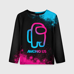 Детский лонгслив Among Us - neon gradient