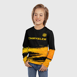 Лонгслив детский Chrysler - gold gradient: символ сверху, цвет: 3D-принт — фото 2