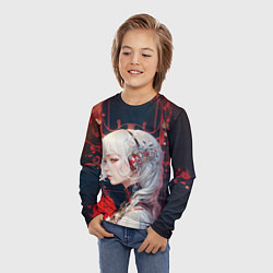 Лонгслив детский Одинокая девушка-андроид, цвет: 3D-принт — фото 2