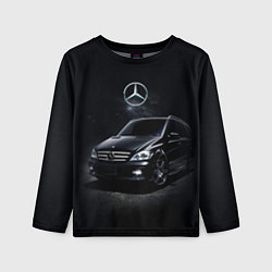 Лонгслив детский Mercedes black, цвет: 3D-принт