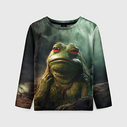 Лонгслив детский Большая жаба Пепе, цвет: 3D-принт
