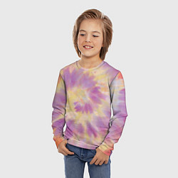 Лонгслив детский Tie-Dye дизайн, цвет: 3D-принт — фото 2