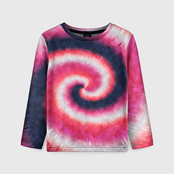 Лонгслив детский Tie-Dye дизайн, цвет: 3D-принт