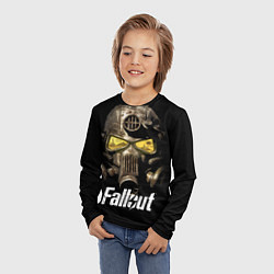Лонгслив детский Противогаз фалаут, цвет: 3D-принт — фото 2