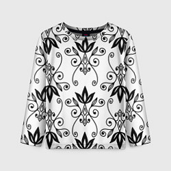 Лонгслив детский Royal Lily - pattern, цвет: 3D-принт
