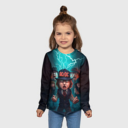 Лонгслив детский ACDC cartoon, цвет: 3D-принт — фото 2