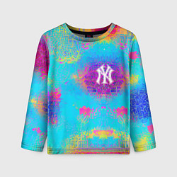 Лонгслив детский New York Yankees - baseball team - logo, цвет: 3D-принт