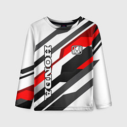 Лонгслив детский Honda - red and white, цвет: 3D-принт