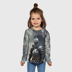 Лонгслив детский Рыцарь в туманных горах, цвет: 3D-принт — фото 2