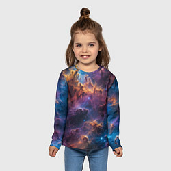 Лонгслив детский Космическая туманность, цвет: 3D-принт — фото 2