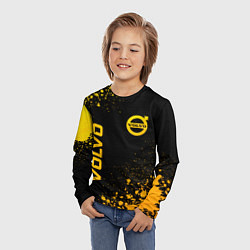 Лонгслив детский Volvo - gold gradient вертикально, цвет: 3D-принт — фото 2