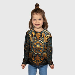 Лонгслив детский Круглый орнамент в викингском стиле, цвет: 3D-принт — фото 2