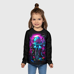 Лонгслив детский Deep house neon, цвет: 3D-принт — фото 2