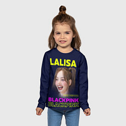 Лонгслив детский Lalisa - девушка из группы Blackpink, цвет: 3D-принт — фото 2