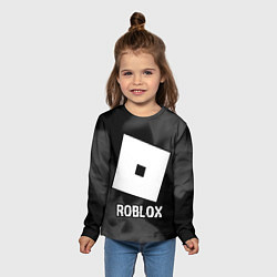 Лонгслив детский Roblox glitch на темном фоне, цвет: 3D-принт — фото 2