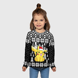 Лонгслив детский Пикачу свитер, цвет: 3D-принт — фото 2