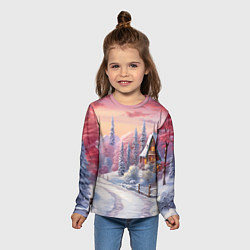 Лонгслив детский Волшебное сияние новогодних огней, цвет: 3D-принт — фото 2