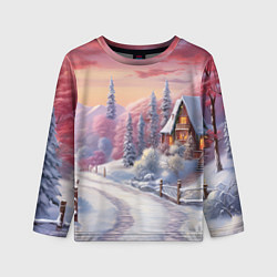 Лонгслив детский Волшебное сияние новогодних огней, цвет: 3D-принт