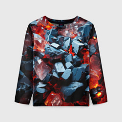 Детский лонгслив Янтарные камни асбтракция