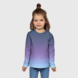 Лонгслив детский Градиент синий фиолетовый голубой, цвет: 3D-принт — фото 2