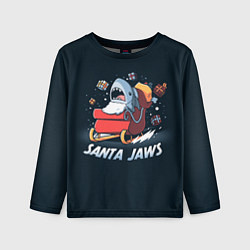 Лонгслив детский Santa Jaws, цвет: 3D-принт