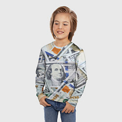 Лонгслив детский Сто зеленых, цвет: 3D-принт — фото 2