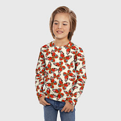 Лонгслив детский Бабочки хамелеоны, цвет: 3D-принт — фото 2