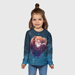 Лонгслив детский Летящий Санта, цвет: 3D-принт — фото 2