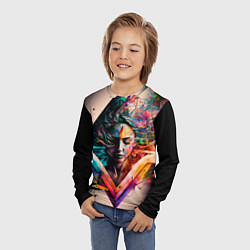 Лонгслив детский Свободная от рамок, цвет: 3D-принт — фото 2
