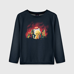 Лонгслив детский Christmas cat devil, цвет: 3D-принт