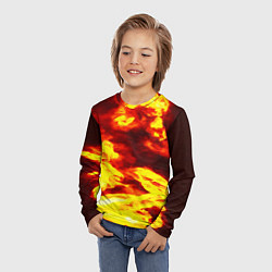 Лонгслив детский Огненное безумие, цвет: 3D-принт — фото 2