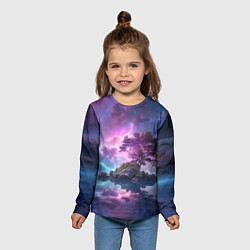 Лонгслив детский Волшебный остров, цвет: 3D-принт — фото 2